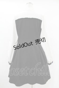 画像2: DearMyLoveRose / フリルスタンドカラービスチェワンピース 3L ブラック H-25-06-30-1022-EL-OP-NS-ZH