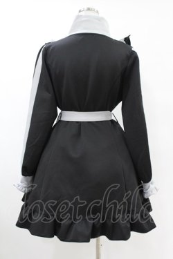 画像2: DearMyLove / 十字架刺繍フリルシスタージャージワンピース LL ブラック/グレー H-25-06-30-1023-EL-OP-NS-ZH