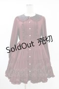 Ank Rouge / レースティアードワンピース M ワイン H-25-06-30-1025-CA-OP-NS-ZH