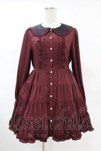 Ank Rouge / レースティアードワンピース M ワイン H-25-06-30-1025-CA-OP-NS-ZH