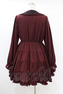 画像2: Ank Rouge / レースティアードワンピース M ワイン H-25-06-30-1025-CA-OP-NS-ZH