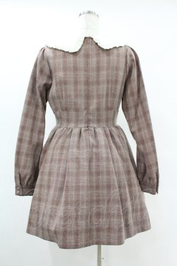 画像2: Ank Rouge / ウエストスピンドルチェックワンピース M ブラウン H-25-06-30-1026-CA-OP-NS-ZH