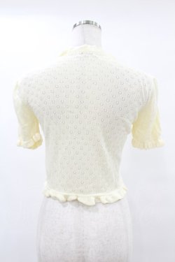 画像2: axes femme POETIQUE / 透かし編みサマーニットボレロ M 生成り H-25-06-30-1039-AX-TO-NS-ZH