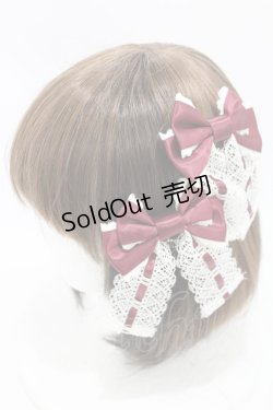 画像1: ALICE and the PIRATES / My Dear Doll リボンクリップ  ボルドー H-25-06-30-008-PA-AC-NS-ZH
