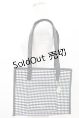evelyn / ギンガムチェックトートバッグ  ブラック H-25-06-30-002-LO-BG-NS-ZH