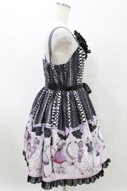 画像2: metamorphose / Lace up dollヨーク切替ジャンパースカートセット Free ラベンダー H-25-06-30-016-ME-OP-NS-ZH