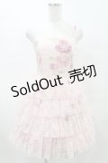 JESUS DIAMANTE / スペシャルバックレースリボンワンピース 38 ぼかし薔薇ピンク H-25-06-30-019-JE-OP-NS-ZH