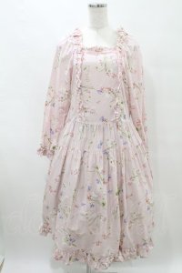 PINK HOUSE / スイートピープリントワンピース Free ピンク H-25-06-30-022-LO-OP-NS-ZH