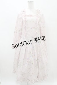 PINK HOUSE / スイートピープリントワンピース Free ピンク H-25-06-30-022-LO-OP-NS-ZH