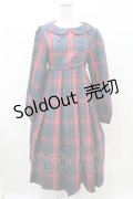 FLC / MINA*タータンチェックワンピース M グリーン H-25-06-30-023-LO-OP-NS-ZH