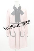 Ank Rouge / ポケットフリルワンピース M ピンク/ブラック H-25-06-30-025-CA-OP-NS-ZH