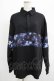 画像1: NieR Clothing / ブロッキングプルオーバーシャツ  黒×和柄九尾 H-25-07-01-034-PU-BL-KB-ZH (1)