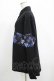画像2: NieR Clothing / ブロッキングプルオーバーシャツ  黒×和柄九尾 H-25-07-01-034-PU-BL-KB-ZH (2)