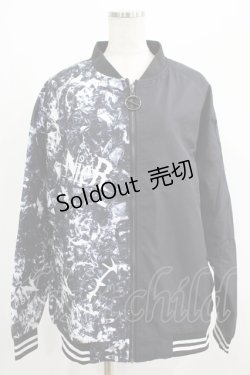 画像1: NieR Clothing / プリント切替ブルゾンジャケット   H-25-07-01-036-PU-JA-KB-ZH
