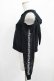 画像2: NieR Clothing / オフショルショートパーカー  黒 H-25-07-01-037-PU-TO-KB-ZH (2)