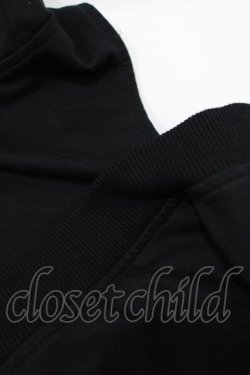 画像4: NieR Clothing / オフショルショートパーカー  黒 H-25-07-01-037-PU-TO-KB-ZH