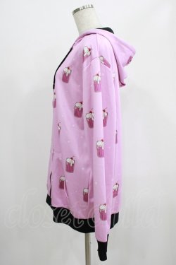 画像2: NieR Clothing / 総柄ZIPパーカー  ピンク H-25-07-01-038-PU-TO-KB-ZH