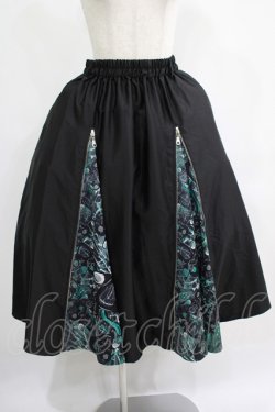 画像1: NieR Clothing / 2WAY ZIP SKIRT  黒 H-25-07-01-004-PU-SK-KB-ZH