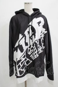 NieR Clothing / 防寒裏起毛パーカー  黒×白 H-25-07-01-039-PU-TO-KB-ZH