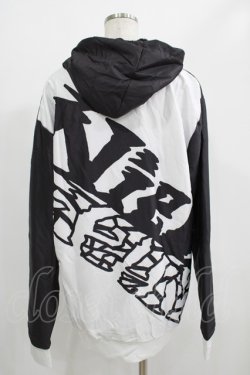画像3: NieR Clothing / 防寒裏起毛パーカー  黒×白 H-25-07-01-039-PU-TO-KB-ZH