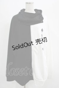 NieR Clothing / TWO-TONE ZIPパーカー  黒×白 H-25-07-01-040-PU-TO-KB-ZH