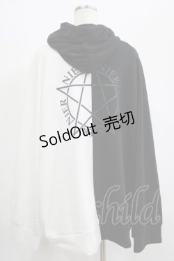画像3: NieR Clothing / TWO-TONE ZIPパーカー  黒×白 H-25-07-01-040-PU-TO-KB-ZH