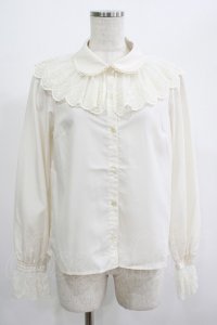 Melody BasKet / Melodyレース長袖ブラウス M アイボリー H-25-07-01-045-LO-BL-KB-ZH