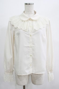 画像1: Melody BasKet / Melodyレース長袖ブラウス M アイボリー H-25-07-01-045-LO-BL-KB-ZH