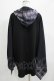 画像3: NieR Clothing / 着物風袖フードシャツ  黒 H-25-07-01-049-PU-BL-KB-ZH