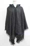 NieR Clothing / フード付きニットポンチョ  グレー H-25-07-01-050-PU-JA-KB-ZH