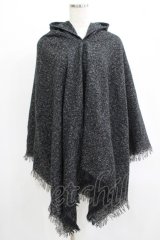 NieR Clothing / フード付きニットポンチョ  グレー H-25-07-01-050-PU-JA-KB-ZT192