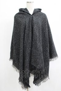 NieR Clothing / フード付きニットポンチョ  グレー H-25-07-01-050-PU-JA-KB-ZT192