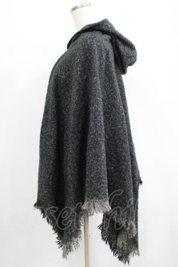 画像2: NieR Clothing / フード付きニットポンチョ  グレー H-25-07-01-050-PU-JA-KB-ZH