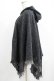 画像2: NieR Clothing / フード付きニットポンチョ  グレー H-25-07-01-050-PU-JA-KB-ZH (2)