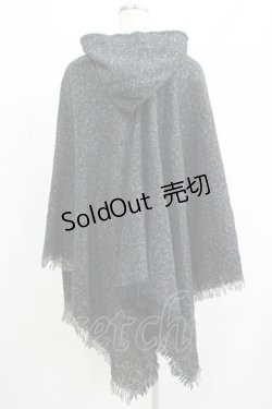 画像3: NieR Clothing / フード付きニットポンチョ  グレー H-25-07-01-050-PU-JA-KB-ZT192
