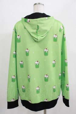 画像3: NieR Clothing / 総柄ZIPパーカー  ミントグリーン H-25-07-01-051-PU-TO-KB-ZH