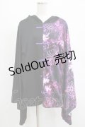 NieR Clothing / 着物風袖チャイナプルパーカー  黒 H-25-07-01-052-PU-TO-KB-ZH