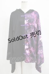 NieR Clothing / 着物風袖チャイナプルパーカー  黒 H-25-07-01-052-PU-TO-KB-ZH