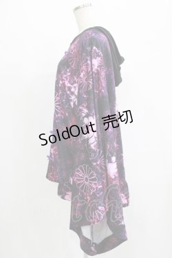 画像2: NieR Clothing / 着物風袖チャイナプルパーカー  黒 H-25-07-01-052-PU-TO-KB-ZH