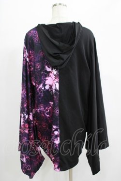 画像3: NieR Clothing / 着物風袖チャイナプルパーカー  黒 H-25-07-01-052-PU-TO-KB-ZH