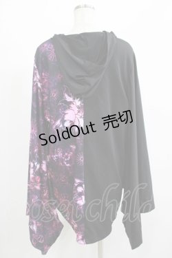 画像3: NieR Clothing / 着物風袖チャイナプルパーカー  黒 H-25-07-01-052-PU-TO-KB-ZH
