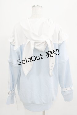 画像3: NieR Clothing / うさ耳付きSIDE LINE 2WAY ZIP OUTER  サックス H-25-07-01-053-PU-JA-KB-ZH