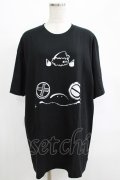 NieR Clothing / プリントCOTTON CUTSEW XL 黒 H-25-07-01-054-PU-TO-KB-ZH