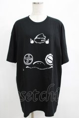 NieR Clothing / プリントCOTTON CUTSEW XL 黒 H-25-07-01-054-PU-TO-KB-ZH