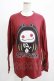 画像1: NieR Clothing / プリント長袖CUTSEW  エンジ H-25-07-01-055-PU-TO-KB-ZH (1)