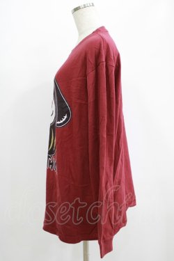 画像2: NieR Clothing / プリント長袖CUTSEW  エンジ H-25-07-01-055-PU-TO-KB-ZH