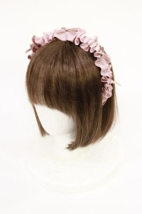 m petit by misako / ギャザーリボンカチューシャ  ピンク H-25-07-01-1001-LO-AC-YZ-ZH