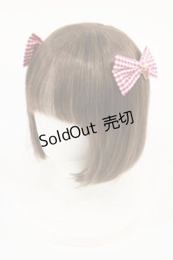 画像2: m petit by misako / ヘアクリップ2点セット  赤 H-25-07-01-1008-LO-AC-YZ-ZH
