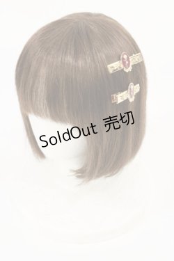 画像2: m petit by misako / カメオクリップ  レッド/ゴールド H-25-07-01-1009-LO-AC-YZ-ZH