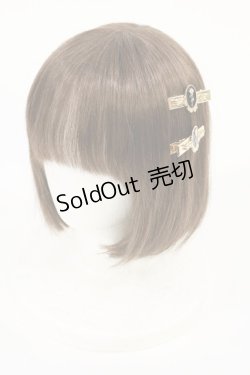画像2: m petit by misako / カメオクリップ  ブラック/ゴールド H-25-07-01-1010-LO-AC-YZ-ZH